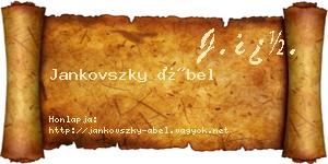Jankovszky Ábel névjegykártya