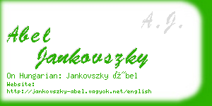 abel jankovszky business card